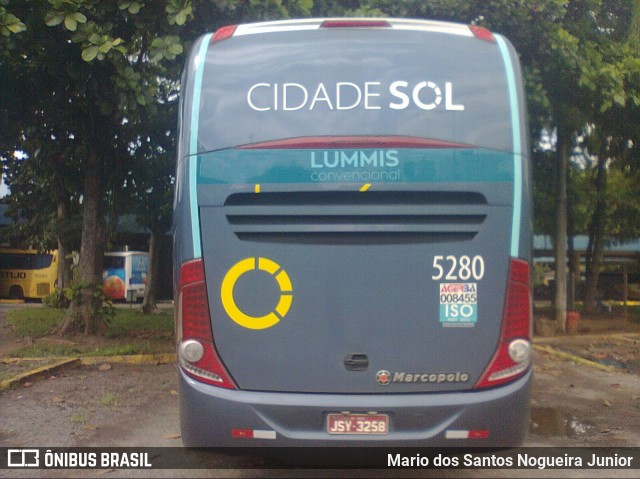 Viação Cidade Sol 5280 na cidade de Salvador, Bahia, Brasil, por Mario dos Santos Nogueira Junior. Número da foto: #7819415.