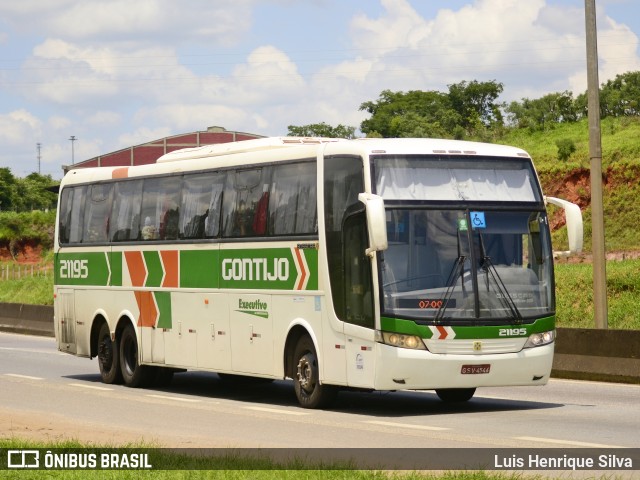 Empresa Gontijo de Transportes 21195 na cidade de Três Corações, Minas Gerais, Brasil, por Luis Henrique Silva. ID da foto: 7822321.