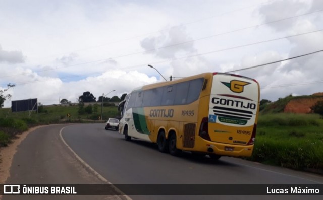 Empresa Gontijo de Transportes 18495 na cidade de Itamaraju, Bahia, Brasil, por Lucas Máximo. Número da foto: #7819846.
