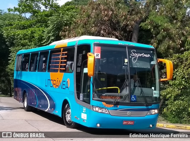 Litorânea Transportes Coletivos 5091 na cidade de São Paulo, São Paulo, Brasil, por Edinilson Henrique Ferreira. Número da foto: #7819818.
