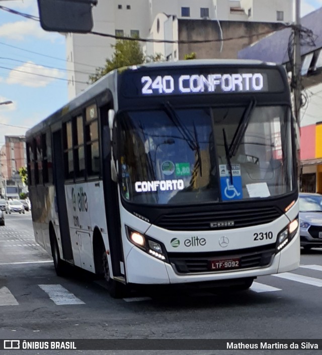 Viação Elite 2310 na cidade de Volta Redonda, Rio de Janeiro, Brasil, por Matheus Martins da Silva. ID da foto: 7819698.