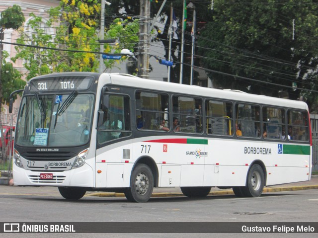 Borborema Imperial Transportes 717 na cidade de Recife, Pernambuco, Brasil, por Gustavo Felipe Melo. ID da foto: 7821323.