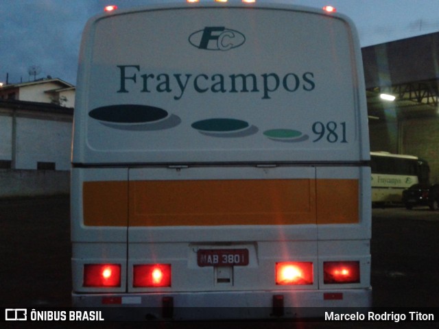 Fraycampos Transportes 981 na cidade de Campos Novos, Santa Catarina, Brasil, por Marcelo Rodrigo Titon. Número da foto: #7819929.
