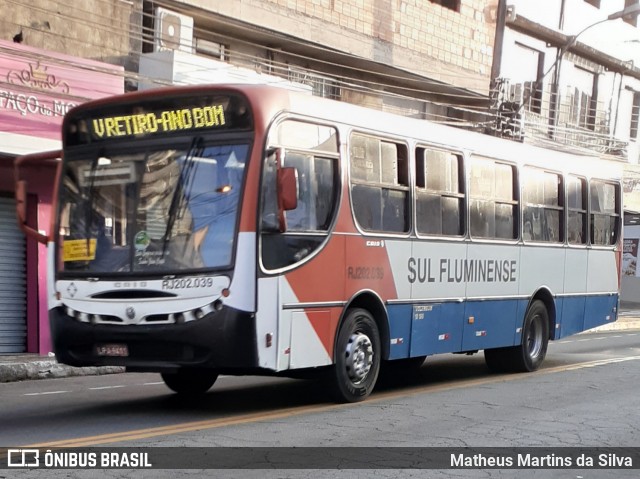 Viação Sul Fluminense RJ 202.039 na cidade de Volta Redonda, Rio de Janeiro, Brasil, por Matheus Martins da Silva. Número da foto: #7823233.