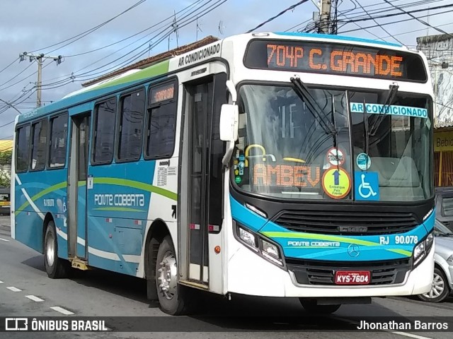 Viação Ponte Coberta RJ 190.078 na cidade de Rio de Janeiro, Rio de Janeiro, Brasil, por Jhonathan Barros. Número da foto: #7823021.