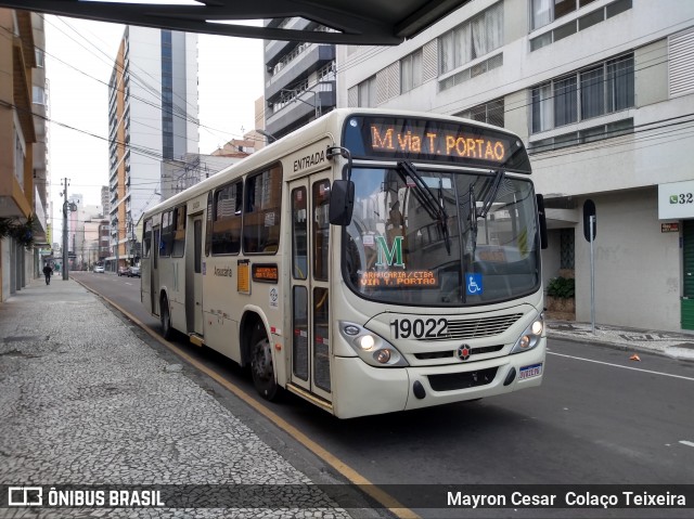 Araucária Transportes Coletivos 19022 na cidade de Curitiba, Paraná, Brasil, por Mayron Cesar  Colaço Teixeira. Número da foto: #7823052.