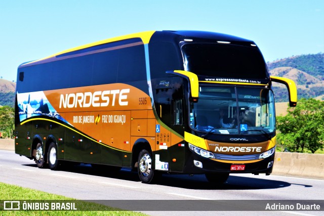 Expresso Nordeste 5505 na cidade de Roseira, São Paulo, Brasil, por Adriano Duarte. Número da foto: #7824363.