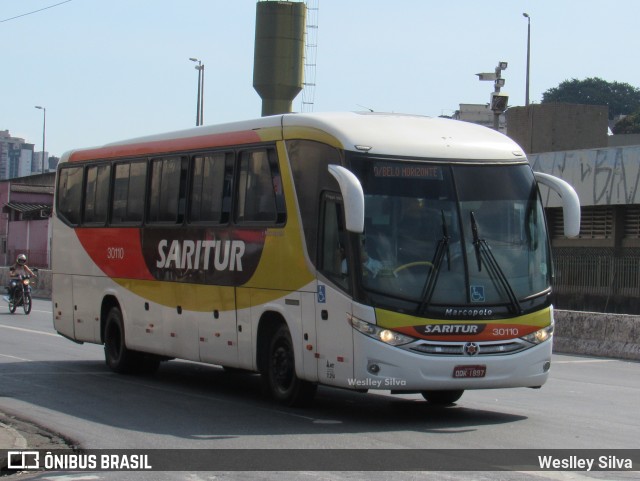 Saritur - Santa Rita Transporte Urbano e Rodoviário 30110 na cidade de Belo Horizonte, Minas Gerais, Brasil, por Weslley Silva. Número da foto: #7823800.