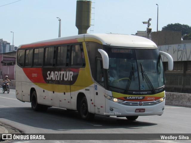 Saritur - Santa Rita Transporte Urbano e Rodoviário 30110 na cidade de Belo Horizonte, Minas Gerais, Brasil, por Weslley Silva. ID da foto: 7823800.