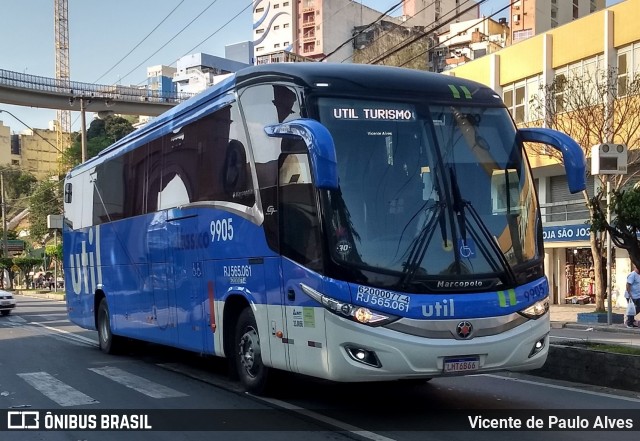 UTIL - União Transporte Interestadual de Luxo 9905 na cidade de Aparecida, São Paulo, Brasil, por Vicente de Paulo Alves. Número da foto: #7823942.