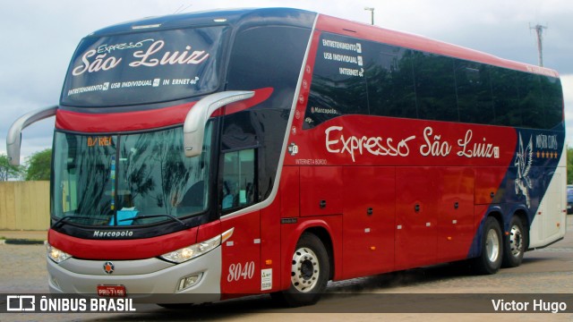 Expresso São Luiz 8040 na cidade de Caruaru, Pernambuco, Brasil, por Victor Hugo. Número da foto: #7824750.