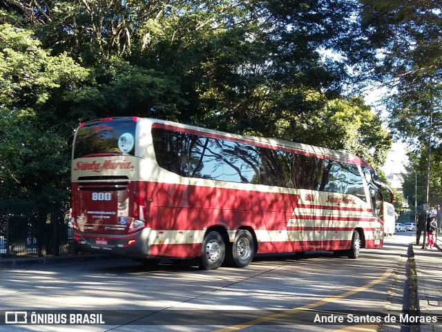 Santa Maria Fretamento e Turismo 800 na cidade de São Paulo, São Paulo, Brasil, por Andre Santos de Moraes. ID da foto: 7824509.