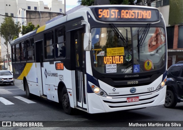 Viação Sul Fluminense 1231 na cidade de Volta Redonda, Rio de Janeiro, Brasil, por Matheus Martins da Silva. Número da foto: #7824520.