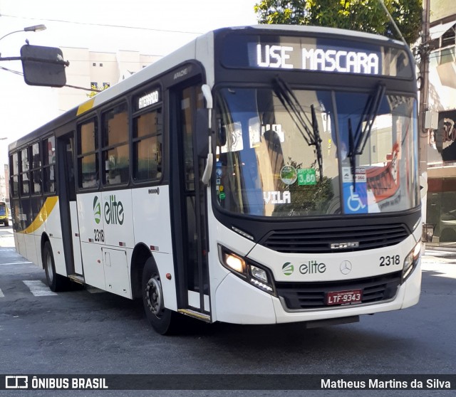 Viação Elite 2318 na cidade de Volta Redonda, Rio de Janeiro, Brasil, por Matheus Martins da Silva. ID da foto: 7823197.