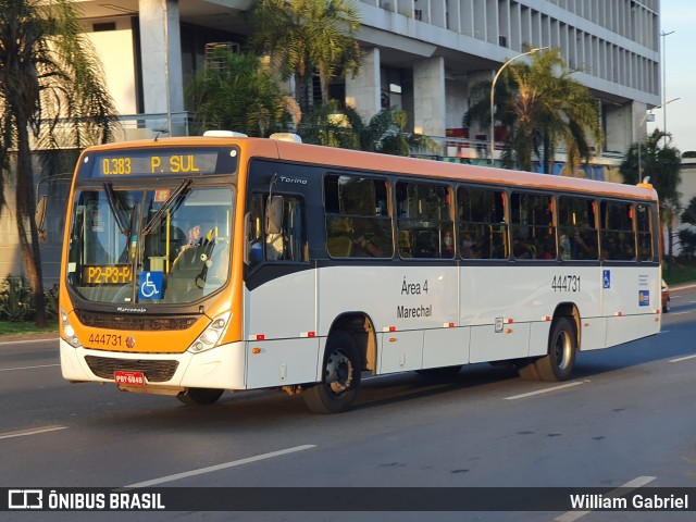 Auto Viação Marechal Brasília 444731 na cidade de Brasília, Distrito Federal, Brasil, por William Gabriel. Número da foto: #7826930.