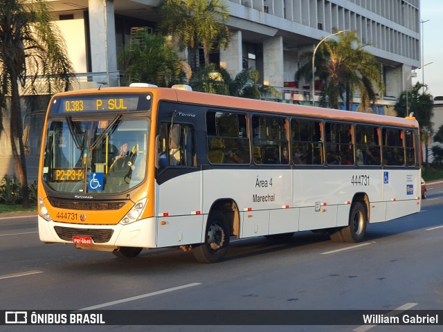 Auto Viação Marechal Brasília 444731 na cidade de Brasília, Distrito Federal, Brasil, por William Gabriel. ID da foto: 7826930.