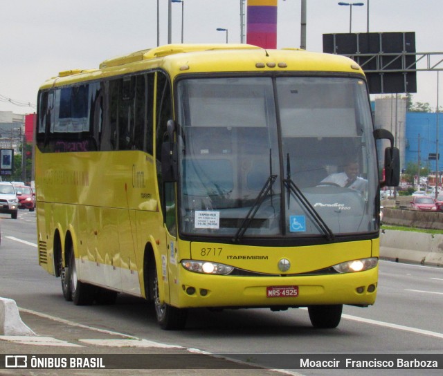 Viação Itapemirim 8717 na cidade de São Paulo, São Paulo, Brasil, por Moaccir  Francisco Barboza. Número da foto: #7826429.