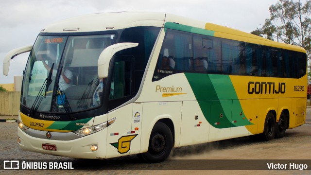 Empresa Gontijo de Transportes 18290 na cidade de Caruaru, Pernambuco, Brasil, por Victor Hugo. ID da foto: 7827128.