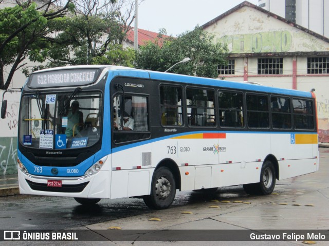 Transportadora Globo 763 na cidade de Recife, Pernambuco, Brasil, por Gustavo Felipe Melo. ID da foto: 7827634.