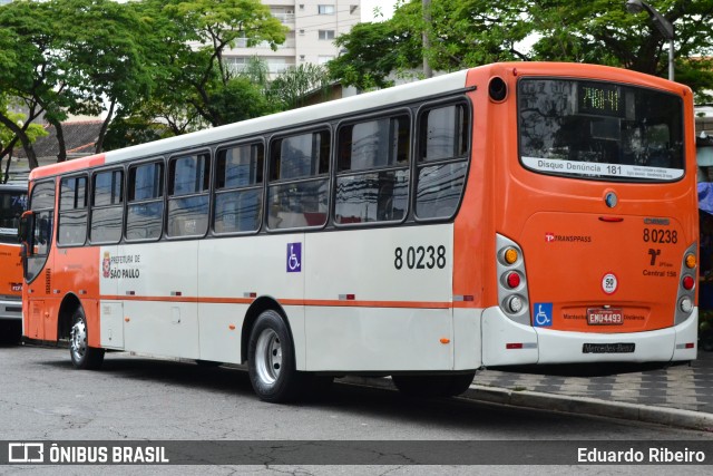 TRANSPPASS - Transporte de Passageiros 8 0238 na cidade de São Paulo, São Paulo, Brasil, por Eduardo Ribeiro. Número da foto: #7825797.