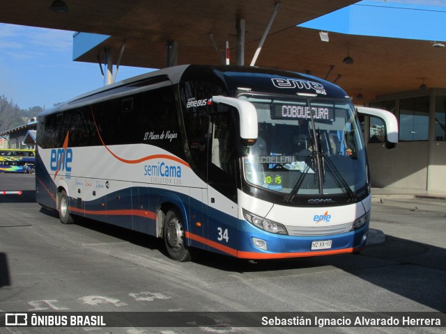 Pullman Eme Bus 34 na cidade de Concepción, Concepción, Bío-Bío, Chile, por Sebastián Ignacio Alvarado Herrera. Número da foto: #7828517.