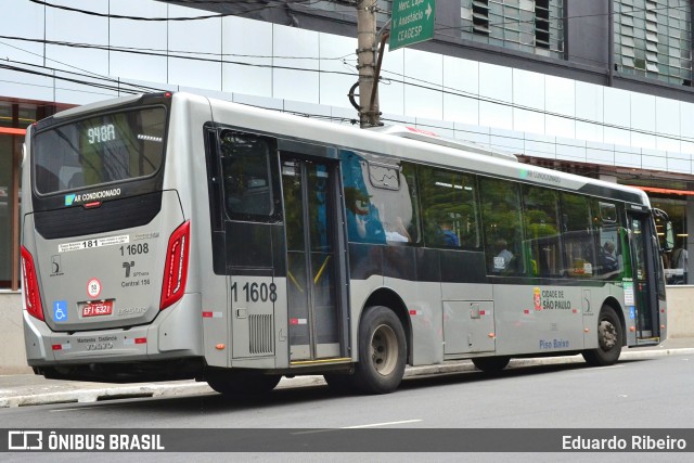 Viação Santa Brígida 1 1608 na cidade de São Paulo, São Paulo, Brasil, por Eduardo Ribeiro. ID da foto: 7825767.