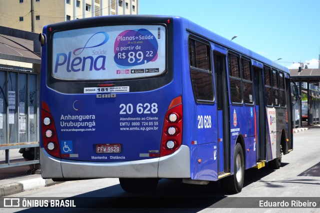 Auto Viação Urubupungá 20.628 na cidade de Osasco, São Paulo, Brasil, por Eduardo Ribeiro. ID da foto: 7831240.