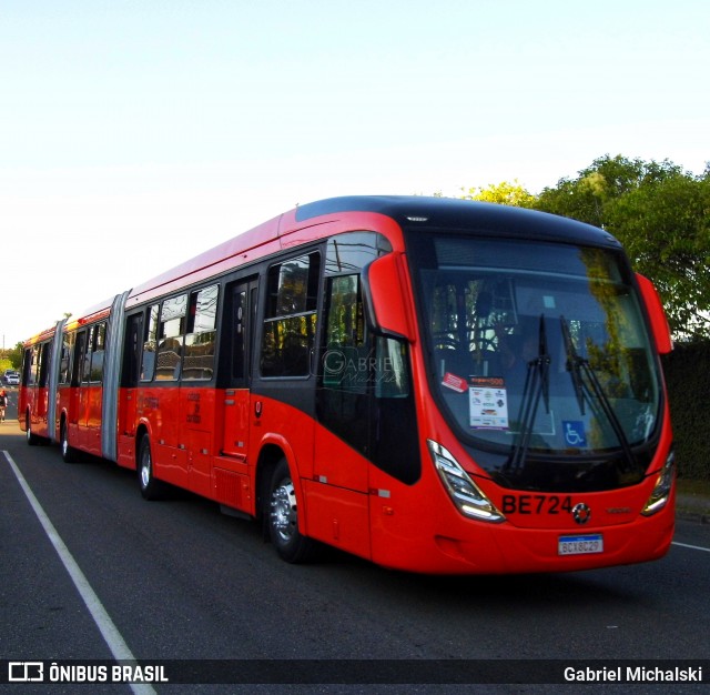 Transporte Coletivo Glória BE724 na cidade de Curitiba, Paraná, Brasil, por Gabriel Michalski. ID da foto: 7831624.