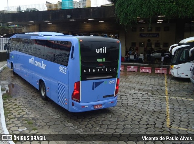 UTIL - União Transporte Interestadual de Luxo 9922 na cidade de Belo Horizonte, Minas Gerais, Brasil, por Vicente de Paulo Alves. Número da foto: #7829704.