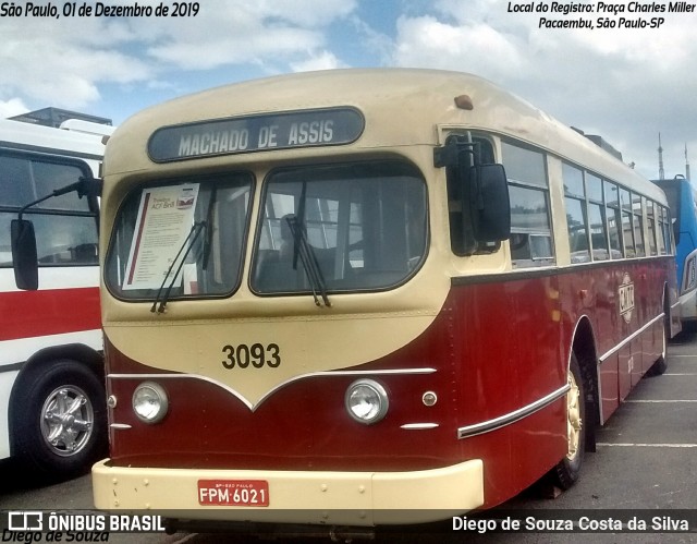 CMTC - Companhia Municipal de Transportes Coletivos 3093 na cidade de São Paulo, São Paulo, Brasil, por Diego de Souza Costa da Silva. ID da foto: 7829391.