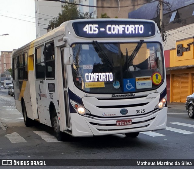 Viação Pinheiral 3025 na cidade de Volta Redonda, Rio de Janeiro, Brasil, por Matheus Martins da Silva. ID da foto: 7831500.