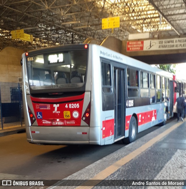 Express Transportes Urbanos Ltda 4 8205 na cidade de São Paulo, São Paulo, Brasil, por Andre Santos de Moraes. ID da foto: 7832471.