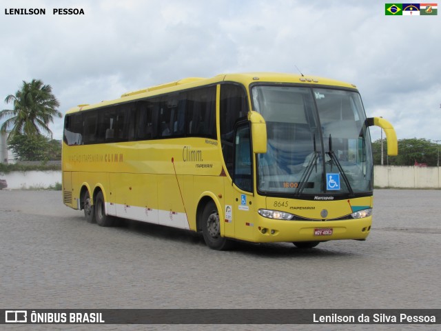 Viação Itapemirim 8645 na cidade de Caruaru, Pernambuco, Brasil, por Lenilson da Silva Pessoa. ID da foto: 7834180.