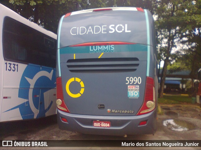 Viação Cidade Sol 5990 na cidade de Salvador, Bahia, Brasil, por Mario dos Santos Nogueira Junior. Número da foto: #7834436.