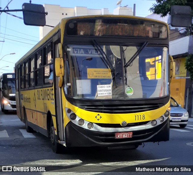 Viação Sul Fluminense 1118 na cidade de Volta Redonda, Rio de Janeiro, Brasil, por Matheus Martins da Silva. ID da foto: 7832454.