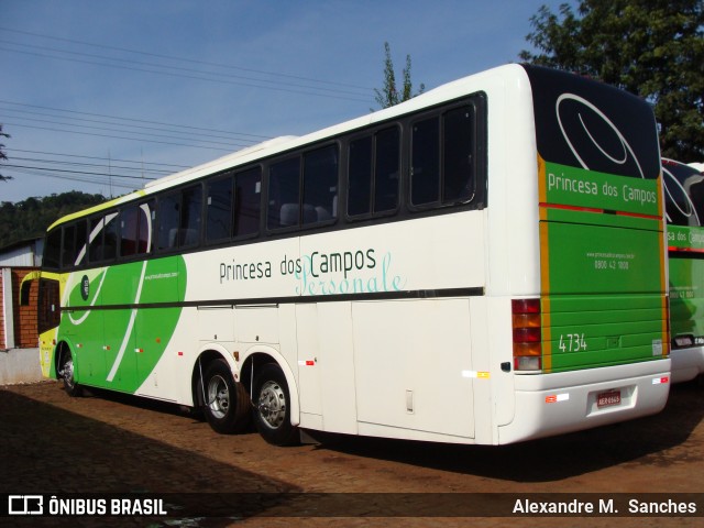 Expresso Princesa dos Campos 4734 na cidade de Francisco Beltrão, Paraná, Brasil, por Alexandre M.  Sanches. Número da foto: #7834244.