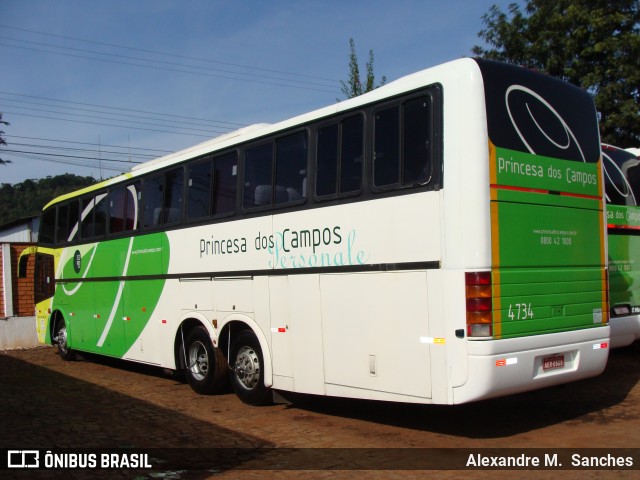 Expresso Princesa dos Campos 4734 na cidade de Francisco Beltrão, Paraná, Brasil, por Alexandre M.  Sanches. ID da foto: 7834244.