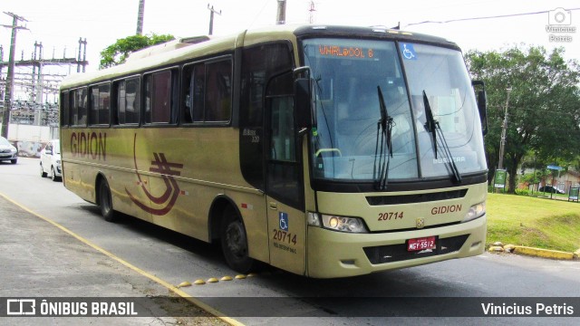 Gidion Transporte e Turismo 20714 na cidade de Joinville, Santa Catarina, Brasil, por Vinicius Petris. Número da foto: #7836619.