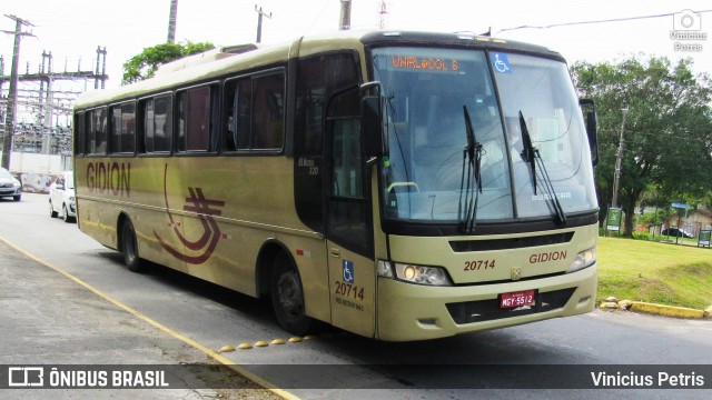 Gidion Transporte e Turismo 20714 na cidade de Joinville, Santa Catarina, Brasil, por Vinicius Petris. ID da foto: 7836619.