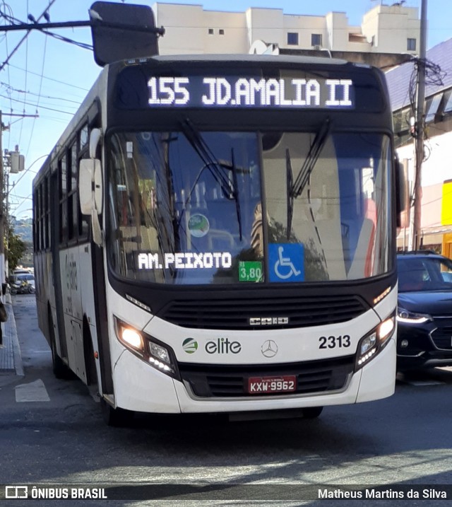 Viação Elite 2313 na cidade de Volta Redonda, Rio de Janeiro, Brasil, por Matheus Martins da Silva. ID da foto: 7835160.