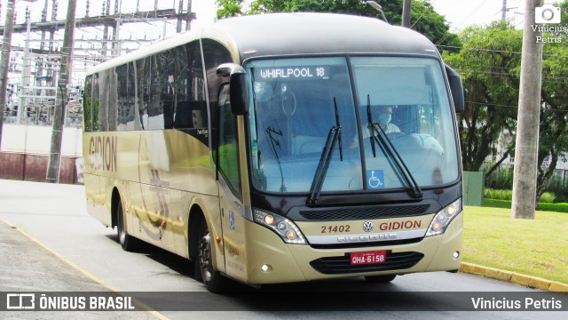 Gidion Transporte e Turismo 21402 na cidade de Joinville, Santa Catarina, Brasil, por Vinicius Petris. ID da foto: 7836691.