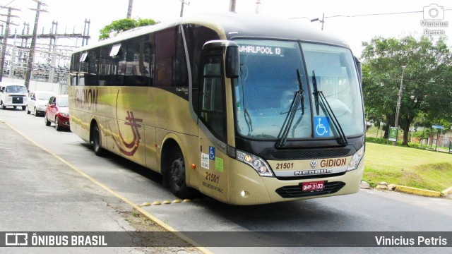 Gidion Transporte e Turismo 21501 na cidade de Joinville, Santa Catarina, Brasil, por Vinicius Petris. Número da foto: #7836685.