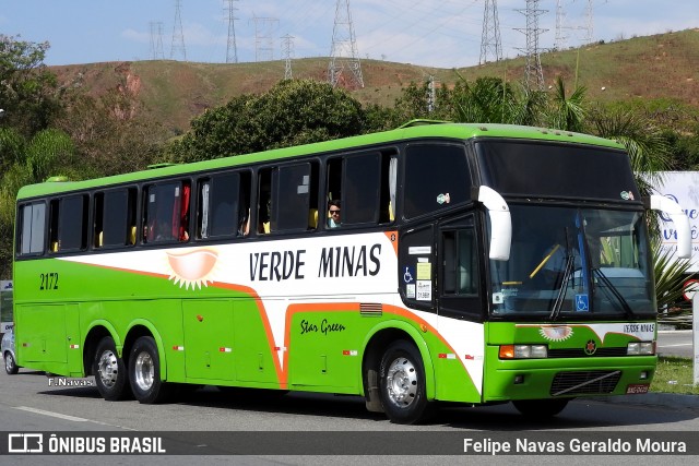 Viação Verde Minas 2172 na cidade de Aparecida, São Paulo, Brasil, por Felipe Navas Geraldo Moura . ID da foto: 7838249.