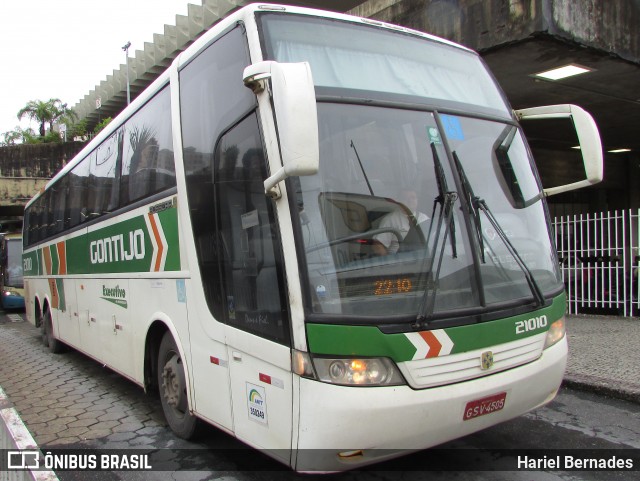 Empresa Gontijo de Transportes 21010 na cidade de Belo Horizonte, Minas Gerais, Brasil, por Hariel Bernades. ID da foto: 7839498.