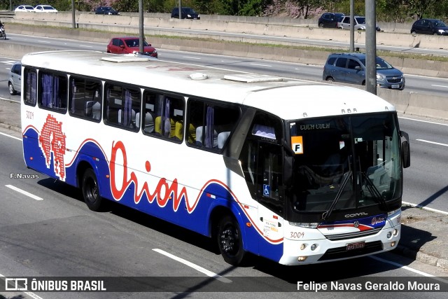 Turismo e Fretamento Orion Transportes 3009 na cidade de São Paulo, São Paulo, Brasil, por Felipe Navas Geraldo Moura . Número da foto: #7838234.