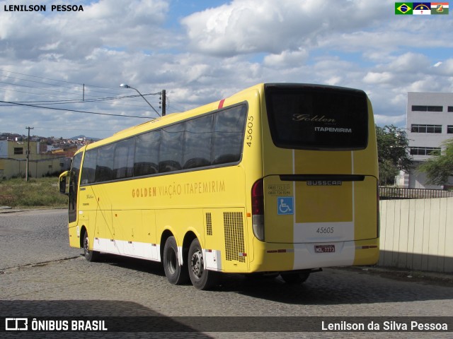 Viação Itapemirim 45605 na cidade de Caruaru, Pernambuco, Brasil, por Lenilson da Silva Pessoa. ID da foto: 7839775.