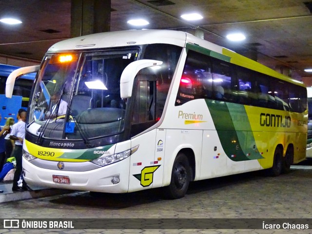 Empresa Gontijo de Transportes 18290 na cidade de Belo Horizonte, Minas Gerais, Brasil, por Ícaro Chagas. ID da foto: 7839216.