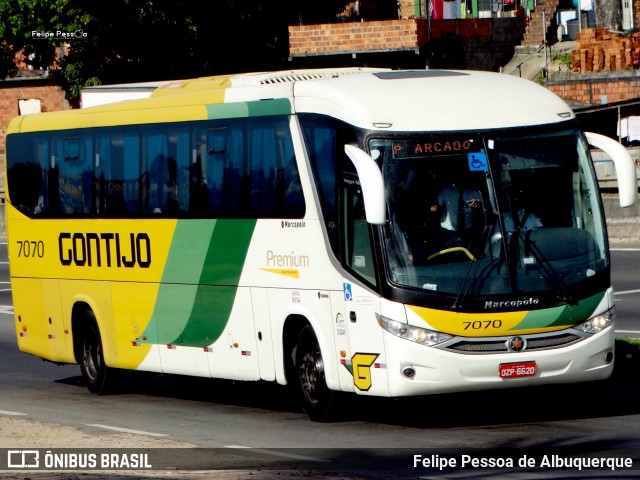 Empresa Gontijo de Transportes 7070 na cidade de Salvador, Bahia, Brasil, por Felipe Pessoa de Albuquerque. ID da foto: 7838729.