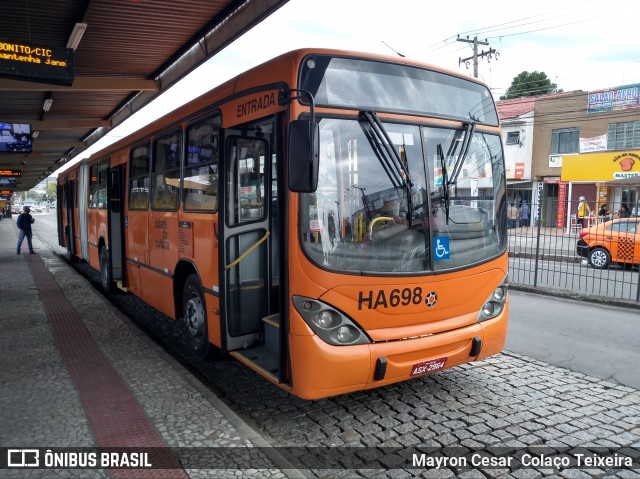 Auto Viação Redentor HA698 na cidade de Curitiba, Paraná, Brasil, por Mayron Cesar  Colaço Teixeira. ID da foto: 7841133.