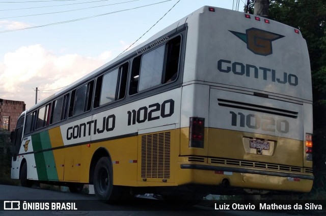 Empresa Gontijo de Transportes 11020 na cidade de Ribeirão das Neves, Minas Gerais, Brasil, por Luiz Otavio Matheus da Silva. Número da foto: #7841927.